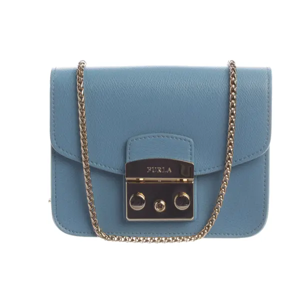 Schultertasche, in Blau, Leder, Furla