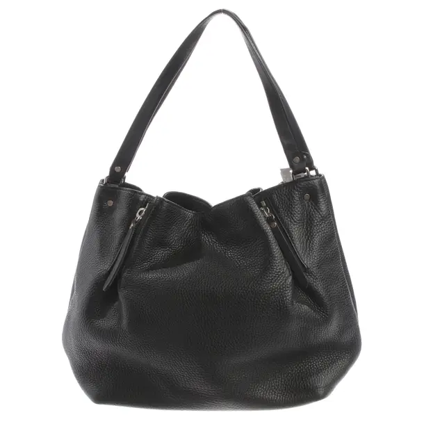 Shoulder Bag, in Black, Leather, Burberry