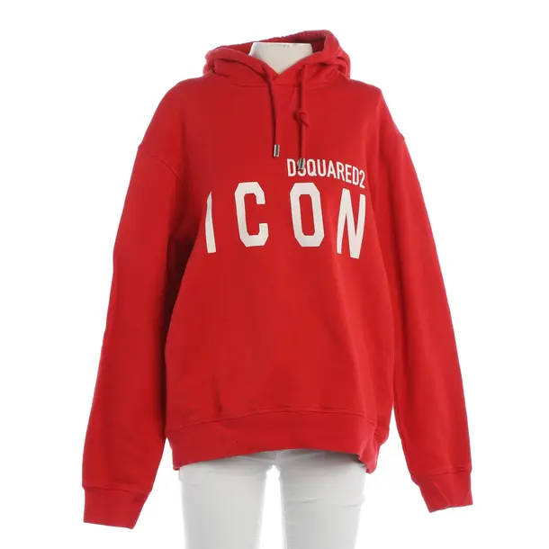Felpa con cappuccio, in Rosso, Cotone, Dsquared