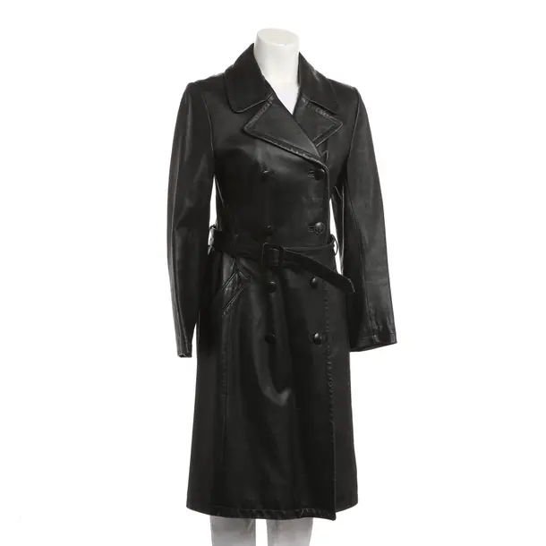 Leather Coat, in Black, Leather, Dolce & Gabbana
