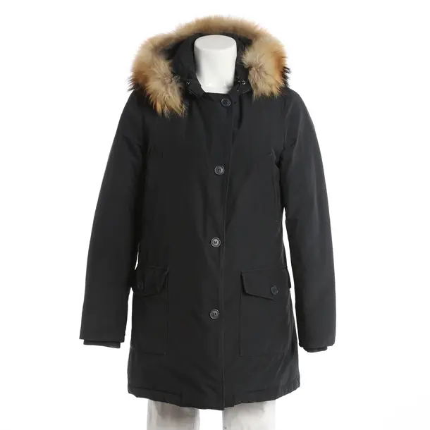 Winter Coat, in Navy, Cotton, Woolrich