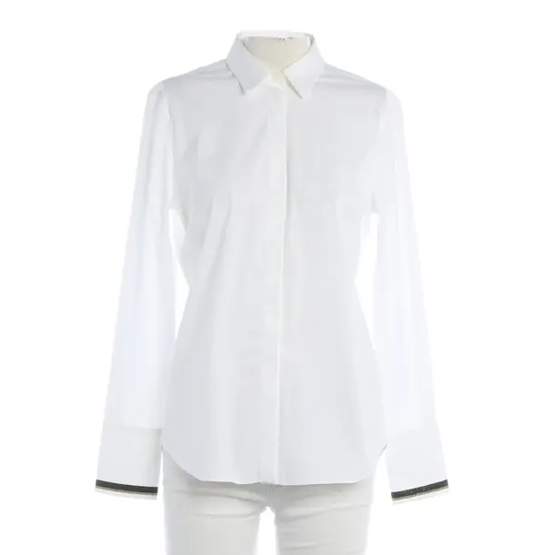 Blouse, in White, Cotton, Brunello Cucinelli