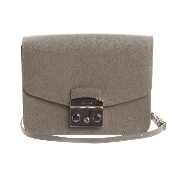 Schultertasche, in Grau, Leder, Furla