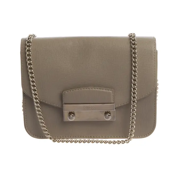 Schultertasche, in Grau, Leder, Furla