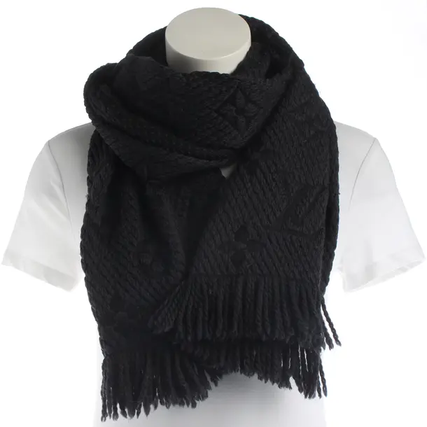 Sciarpa, in Nero, Lana, Louis Vuitton