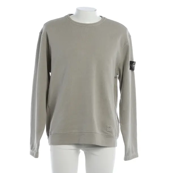 Sweatshirt, in Hellgrau, Baumwolle, Stone Island