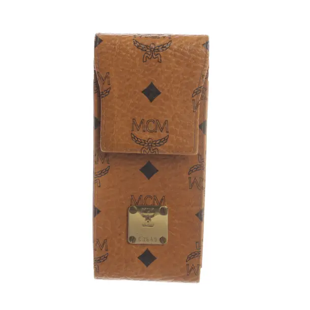 Glasses Case, in Light Brown, Leather, MCM