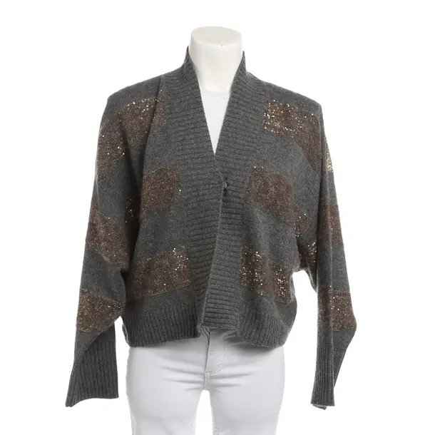 Cardigan, in Grigio, Lana, Brunello Cucinelli