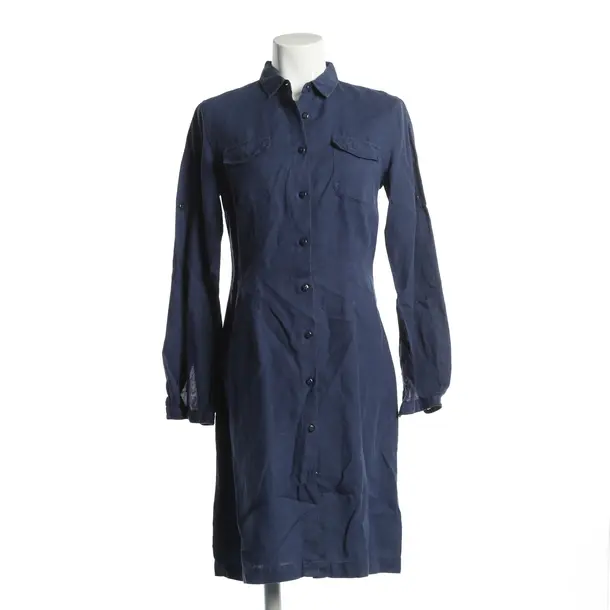 Kleid, in Navy, Leinen, 0039 Italy