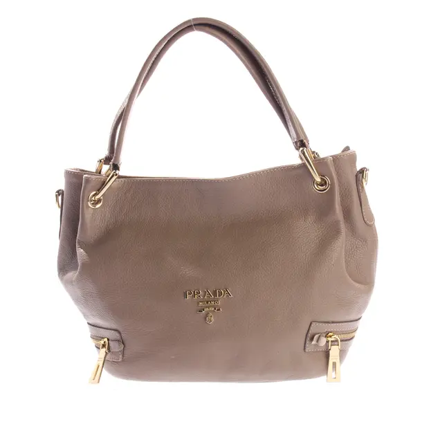 Handbag, in Brown, Leather, Prada