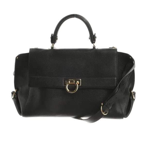 Handbag, in Black, Leather, Salvatore Ferragamo