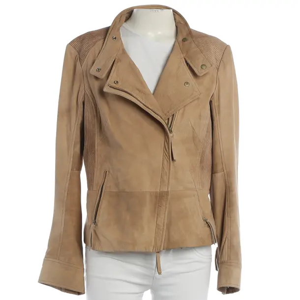 Lederjacke, in Hellbraun, Leder, Hugo Boss Orange