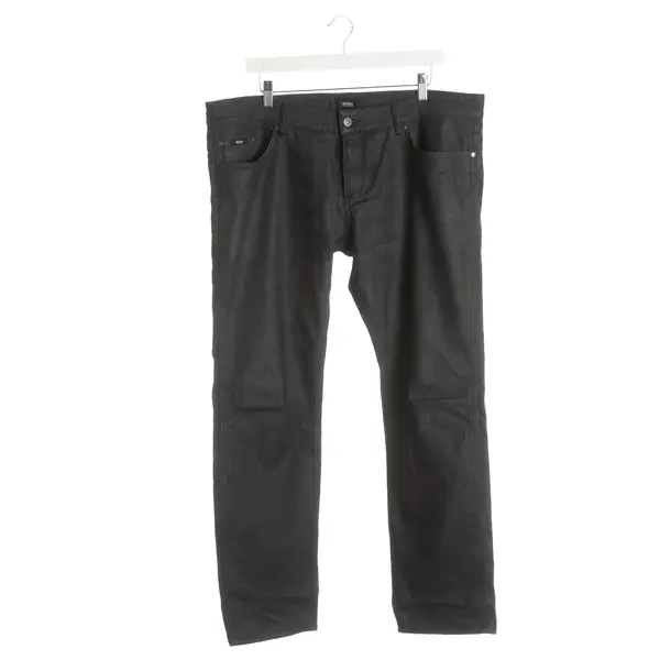 Straight Fit Jeans, in Navy, Cotton, Hugo Boss Black Label