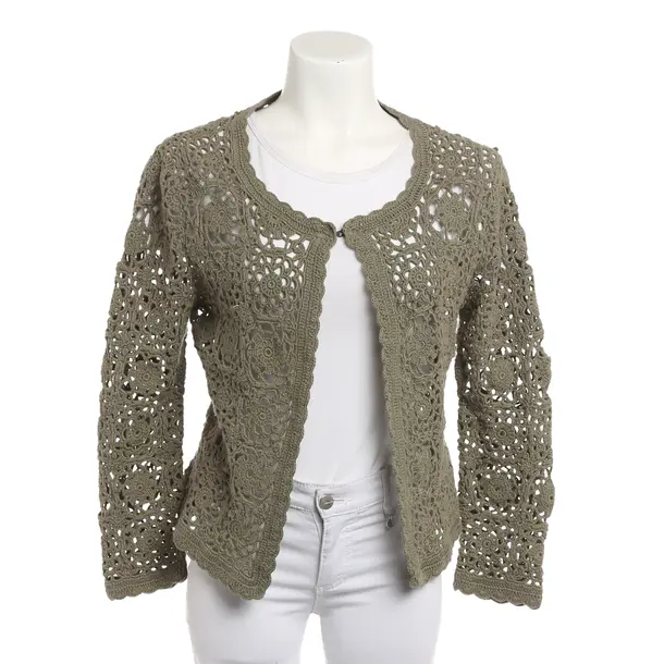 Cardigan, in Green, Cotton, Hemisphere