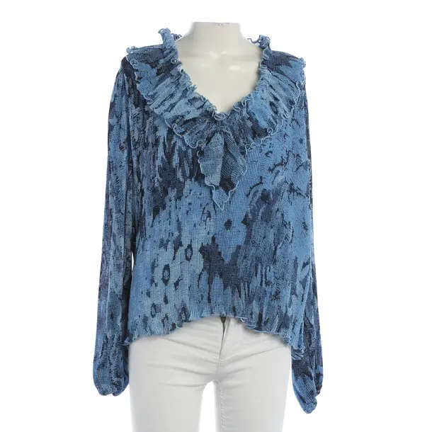Bluse, in Blau, Polyester, Ganni