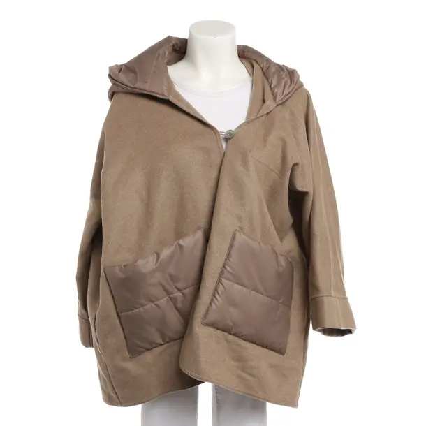 Mid-Season Coat, in Light Brown, Wool, Riani