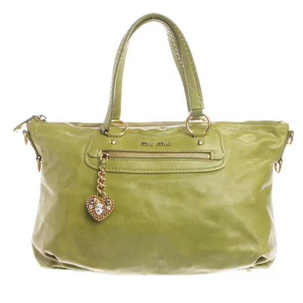 Borsetta, in Verde, Pelle, Miu Miu