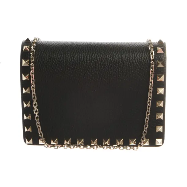 Evening Bag, in Black, Leather, Valentino