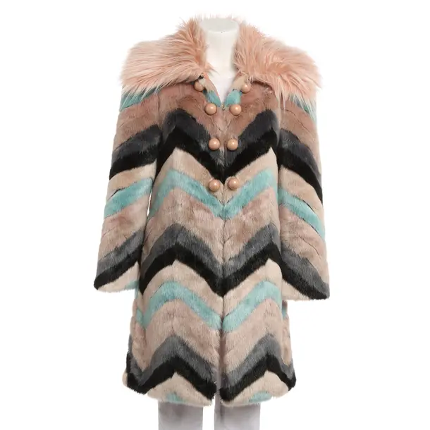 Winter Coat, in Multicolored, Acrylic, Elisabetta Franchi
