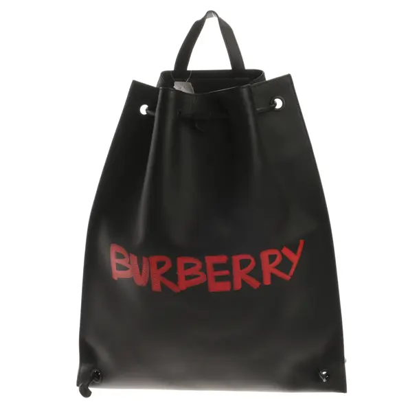 Rucksack, in Schwarz, Leder, Burberry