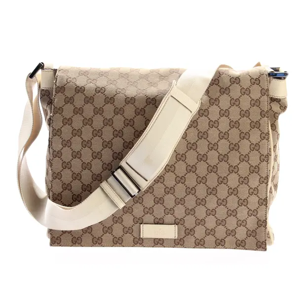 Shoulder Bag, in Brown, Polyester, Gucci