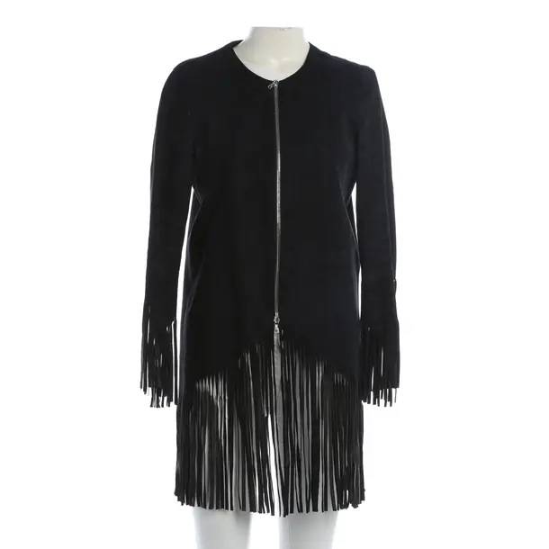 Giacca in pelle, in Blu, Pelle, Sandro