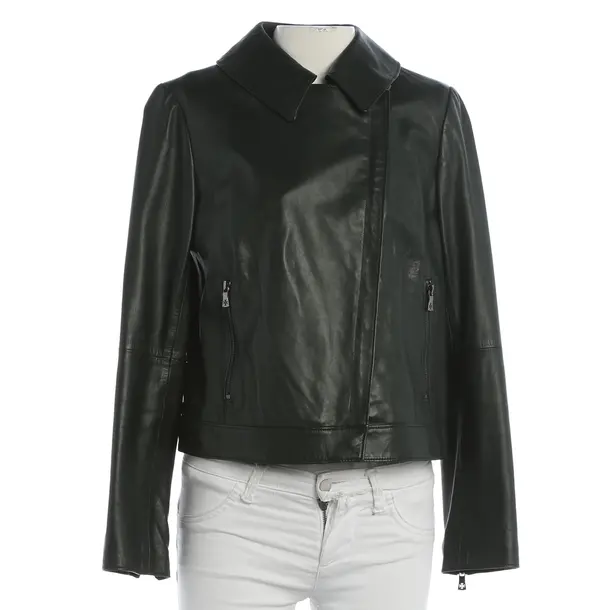 Lederjacke, in Grün, Leder, Tory Burch