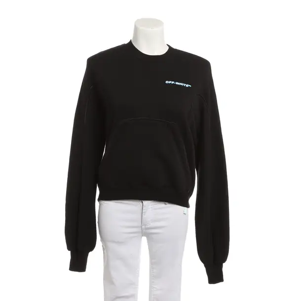 Sweatshirt, in Black, Cotton, Off-White