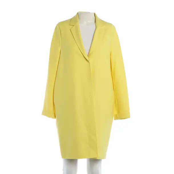 Mid-Season Coat, in Yellow, Wool, Harris Wharf London