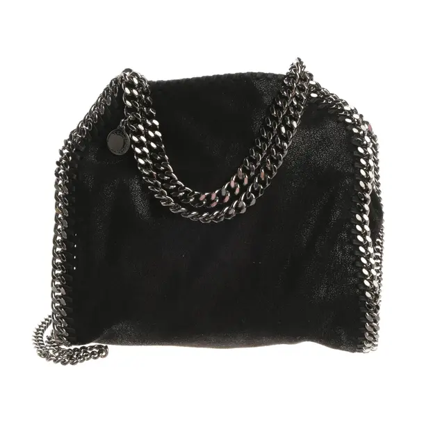 Schultertasche, in Schwarz, Polyurethan, Stella McCartney