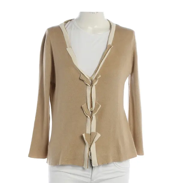 Strickjacke, in Hellbraun, Baumwolle, Prada