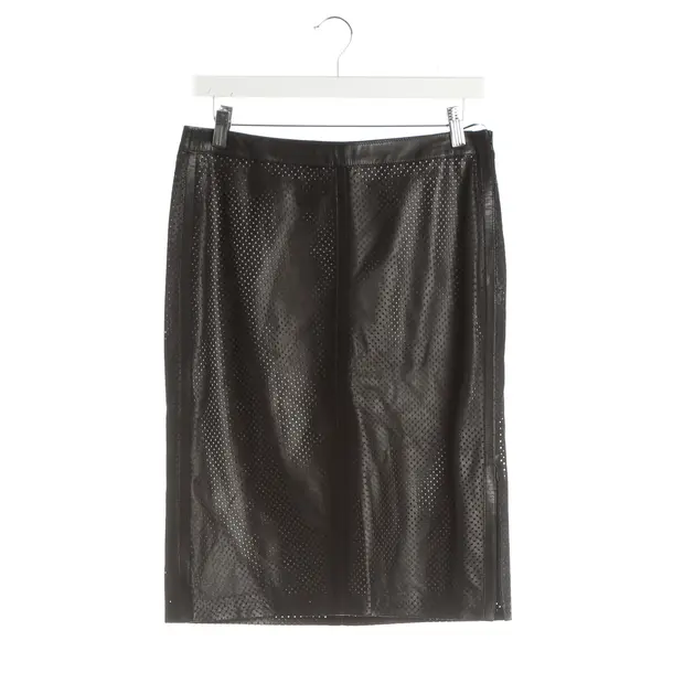 Skirt, in Black, Leather, Strenesse