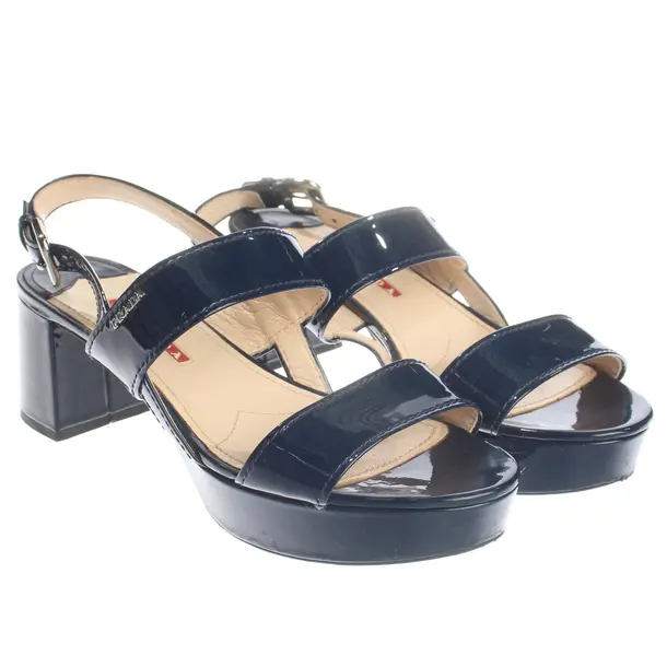 Heeled Sandals, in Navy, Prada Linea Rossa
