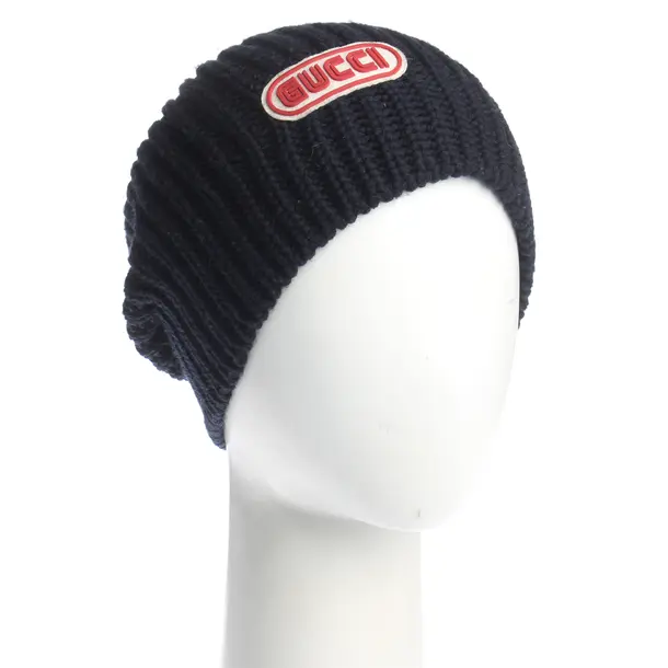 Beanie, in Navy, Wool, Gucci