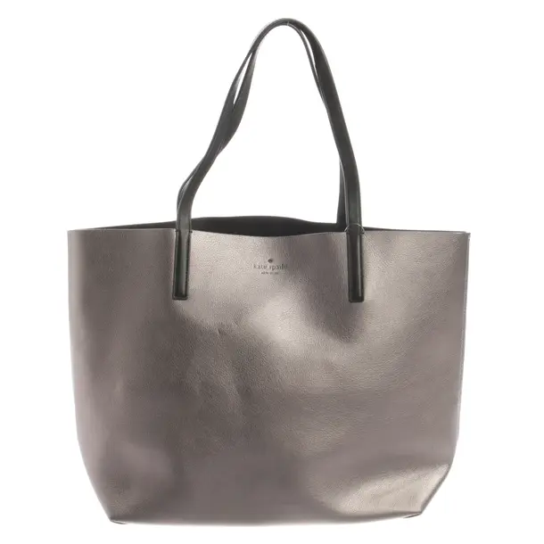 Shopper Bag, in Silver, Leather, Kate Spade New York