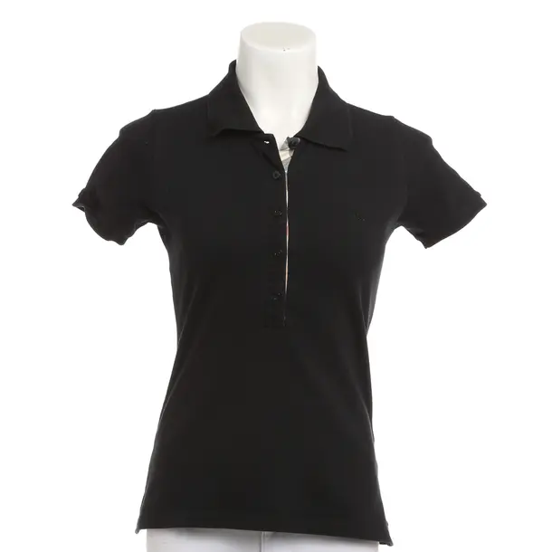 Poloshirt, in Schwarz, Baumwolle, Burberry