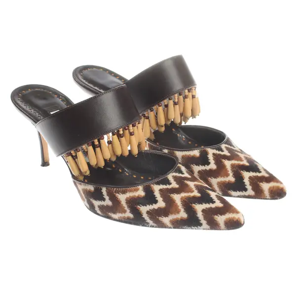 Heeled Mules, in Multicolored, Manolo Blahnik