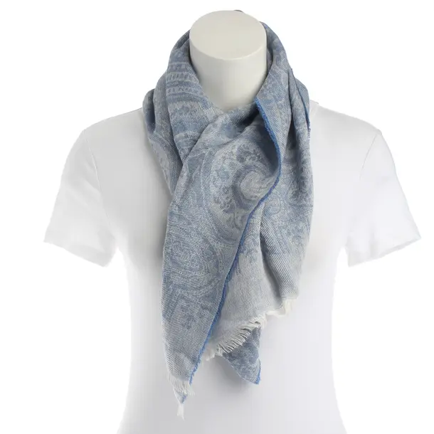 Scarf, in Blue, Cotton, Malo