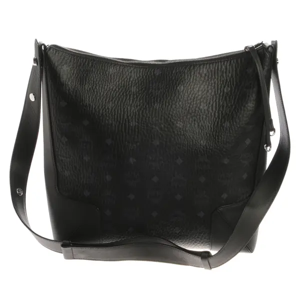 Schultertasche, in Schwarz, Leder, MCM