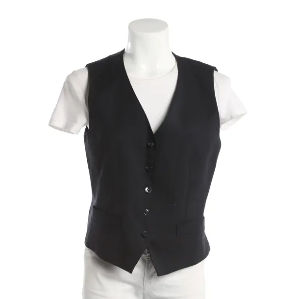 Vest, in Navy, Wool, Max Mara