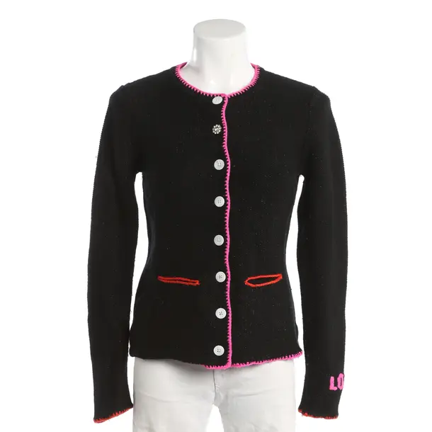 Cardigan, in Black, Wool, Grace