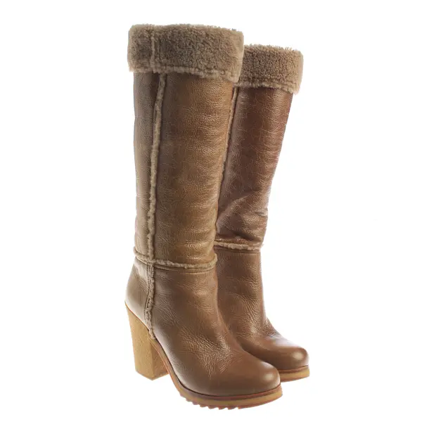 Winter Boots, in Light Brown, Prada Linea Rossa
