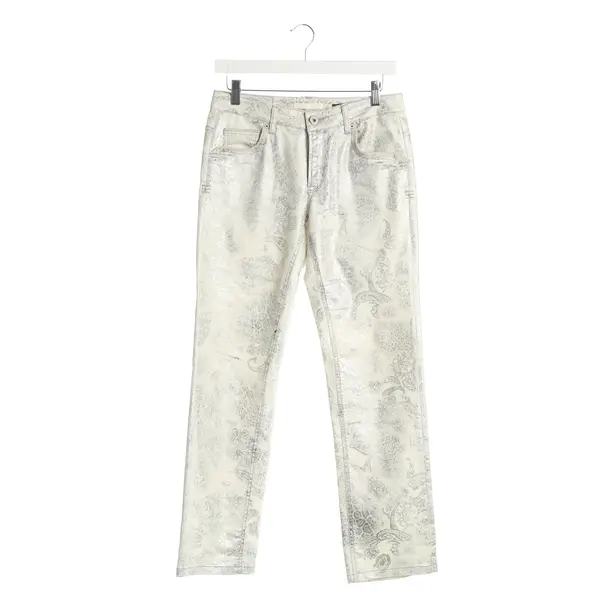 Jeans straight fit, in Bianco, Cotone, Raffaello Rossi