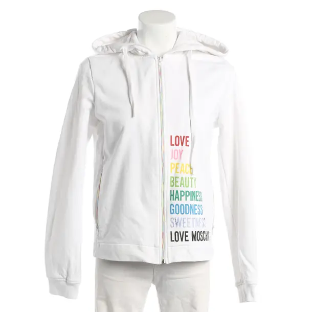 Hoodie, in Weiß, Baumwolle, Love Moschino