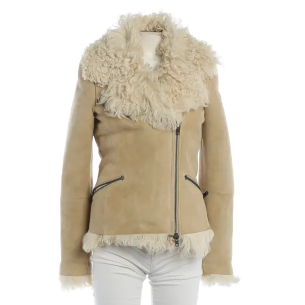 Lederjacke, in Beige, Leder, Closed
