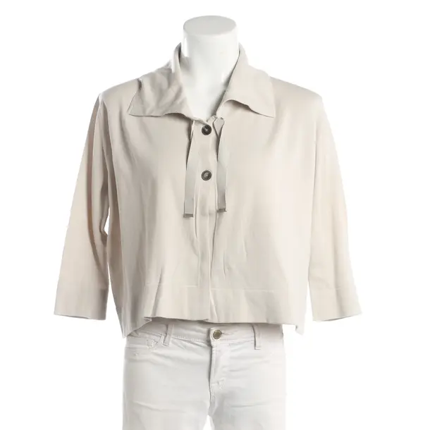 Cardigan, in Beige, Cotton, Fabiana Filippi