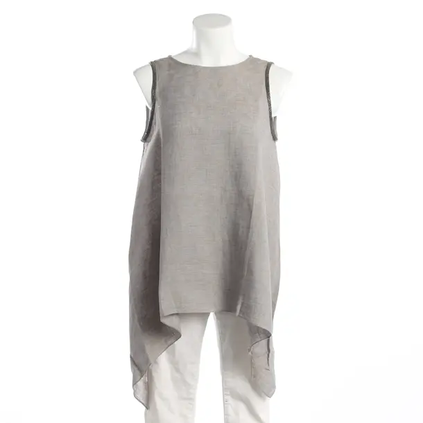 Top, in Grau, Leinen, Fabiana Filippi