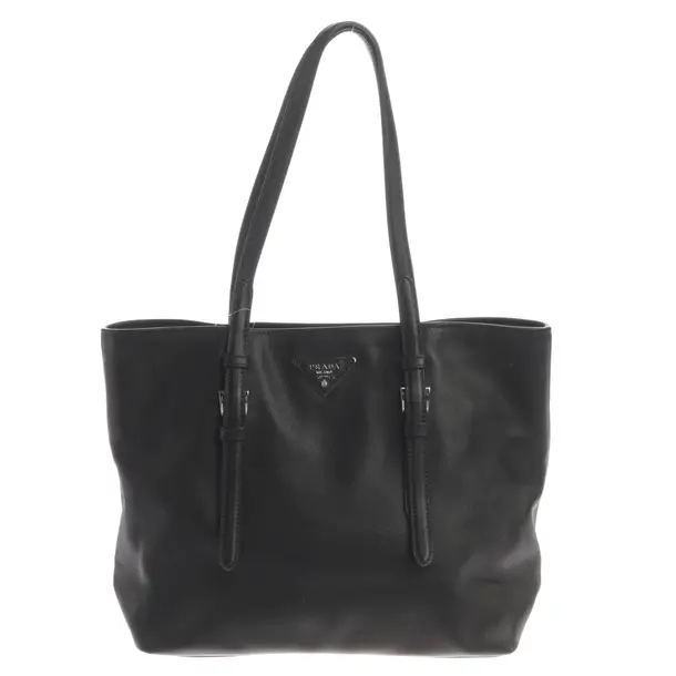 Schultertasche, in Schwarz, Leder, Prada