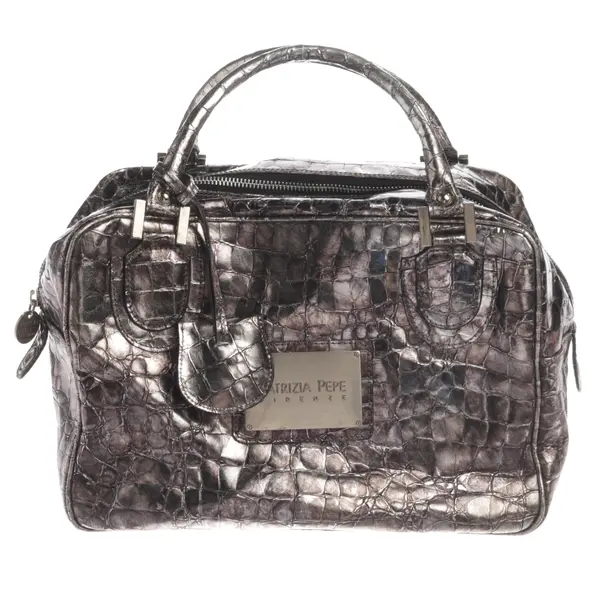 Handbag, in Silver, Leather, Patrizia Pepe