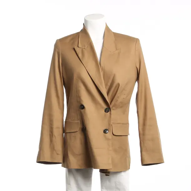 Blazer, in Brown, Linen, Closed